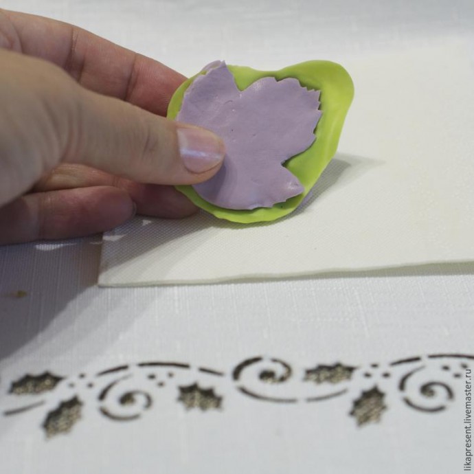 Лепим веточку калины из полимерной глины и холодного фарфора: часть 3