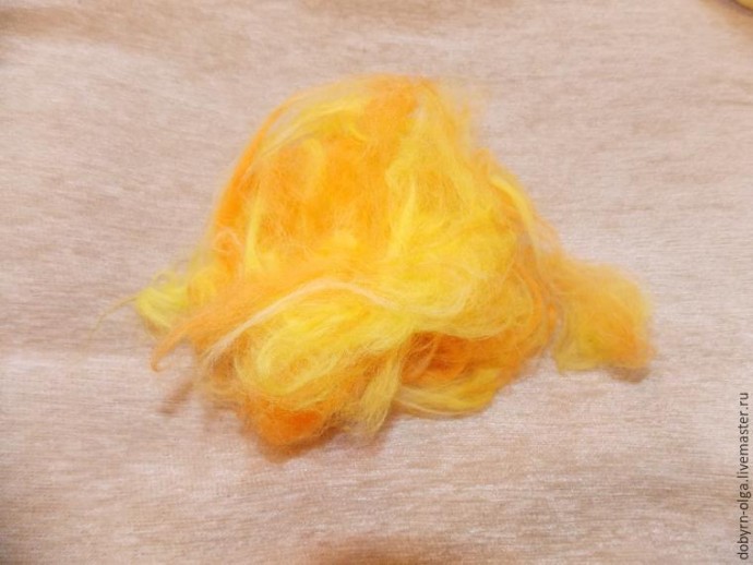 Позитивный пёс Шарик, выполненный в технике сухого и мокрого валяния: часть 1