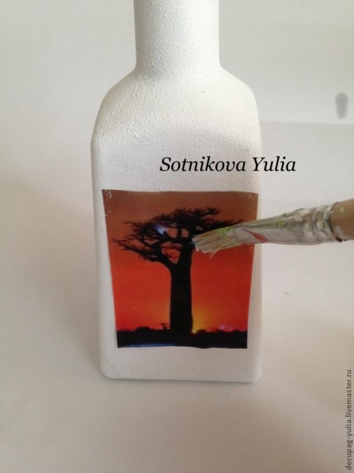 Декопатч бутылки в африканском стиле