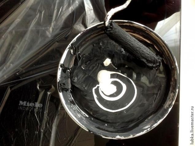 Роспись скинали кухни "Черно-белая графика": часть 1 Роспись скинали кухни "Черно-белая графика": часть 1