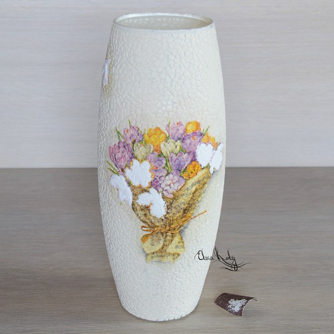 ​Декорируем вазу "Крокусы": часть 2