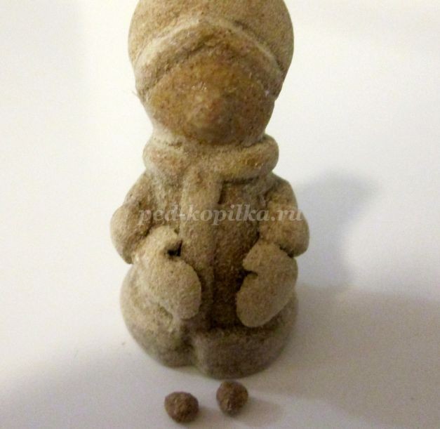 Ёлочная игрушка "Снегурочка из опилок": часть 3