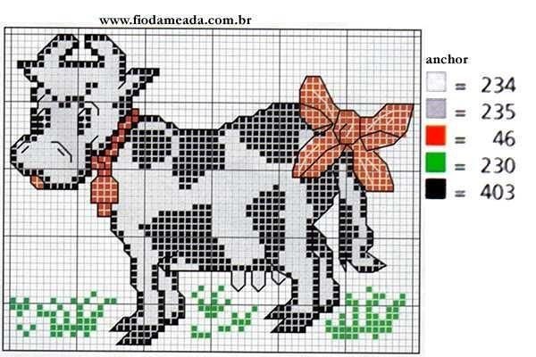 Вышиваем милых коровок
