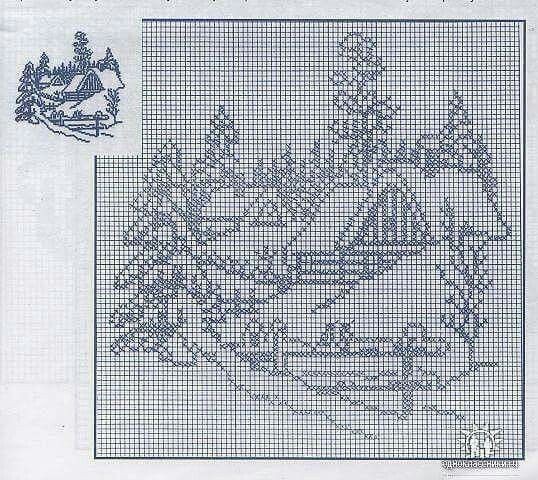 Вышиваем зимние пейзажи: часть 8