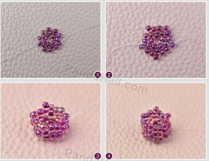 ​Ягода малины из бисера