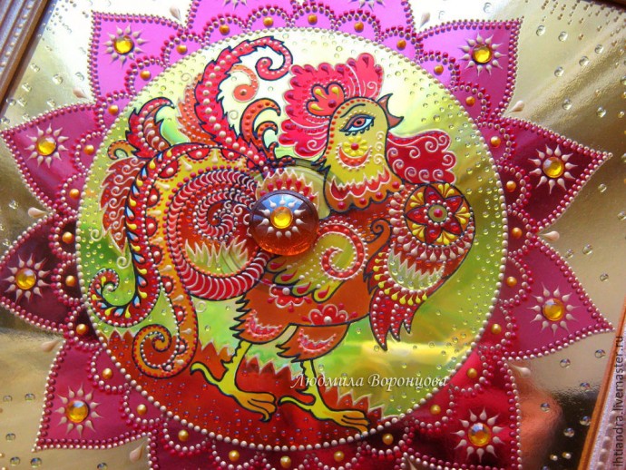 Панно "Огненный петух": часть 3