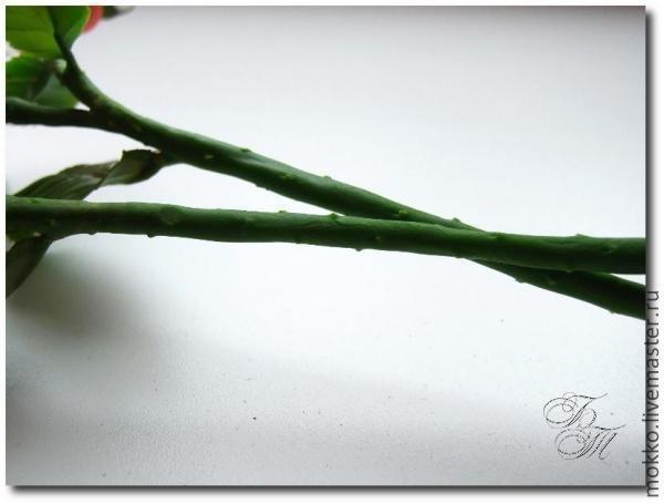 ​Лепим шиповник из полимерной глины: часть 3