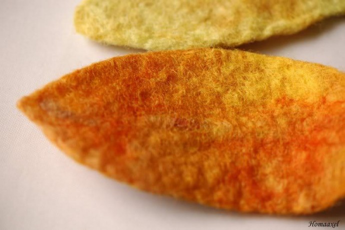 ​Мастер-класс по осенним листьям в технике валяния: часть 2