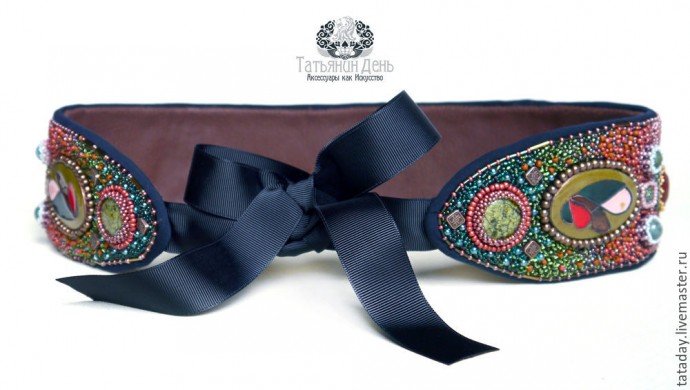 Создаем пояс с бисерной вышивкой: часть 5