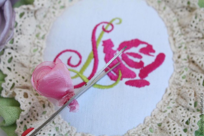 Мастер-класс: создаем нежный "Пион из вуали": часть 3