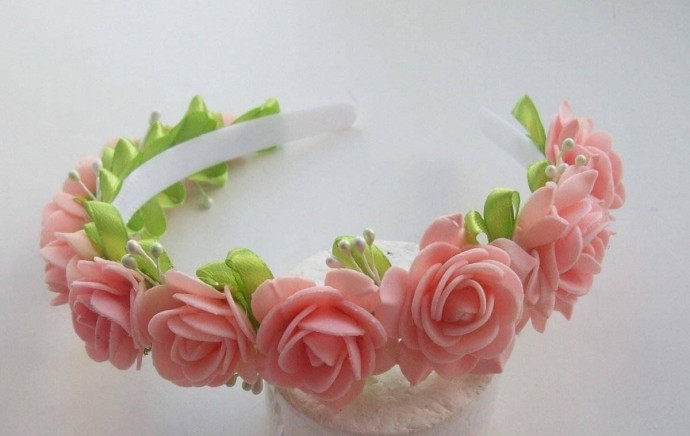 ​Ободки с цветами из фоамирана