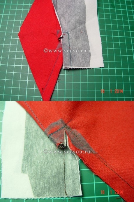 Застёжка с подкройной обтачкой