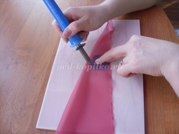 ​Цветок из шелка своими руками: часть 1