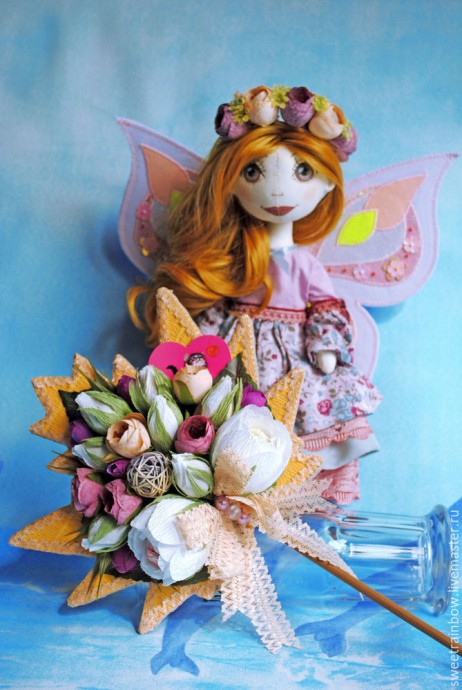 Делаем оригинальную композицию из конфет "Кленовый лист": часть 2