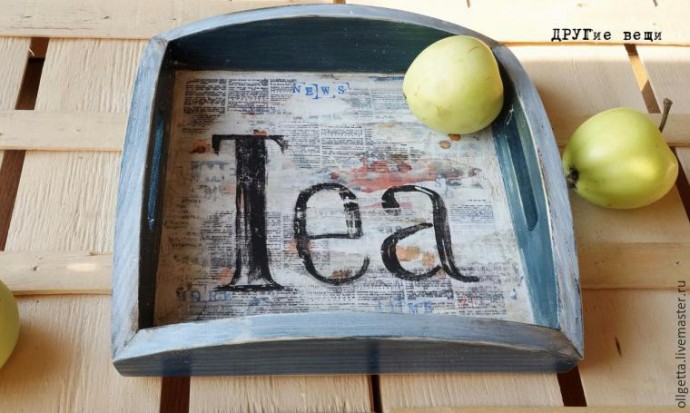 Газета как объект декупажа