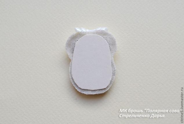 ​Вышиваем полярную сову в виде броши: часть 2
