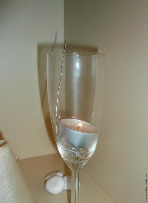​Делаем бокал-подсвечник