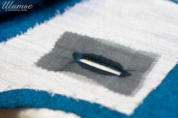 Как сделать петлю для пуговицы "в рамку"