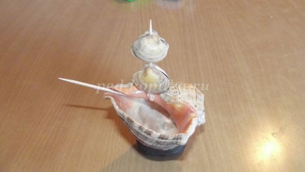 Кораблик из ракушек: мастер-класс