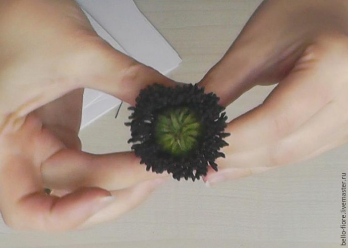 Создаем мак "Strawberry Dessert" из шелка: часть 2