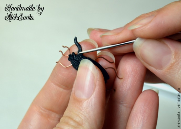 Жук из запекаемой полимерной глины: мастер-класс, часть 3