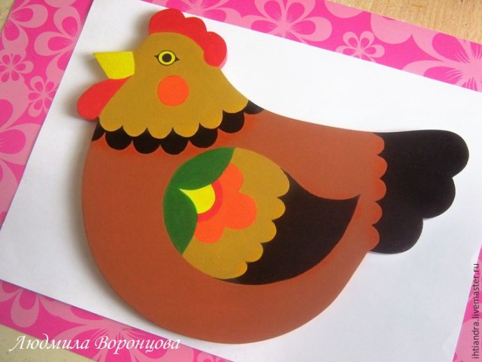 Создаем панно с крючками "Курочка": часть 1