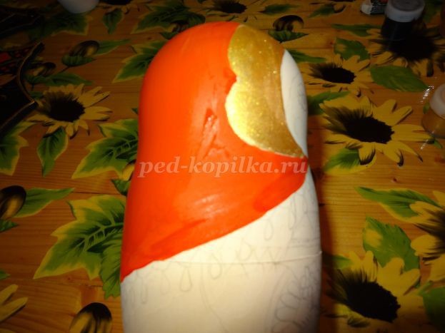 Роспись деревянной матрёшки: часть 1