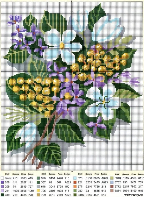 Вышиваем восхитительные букеты цветов Вышиваем восхитительные букеты цветов