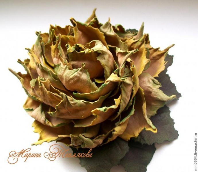 Создаем цветок из листьев: часть 4