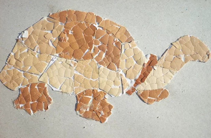 ​Мозаика из яичной скорлупы