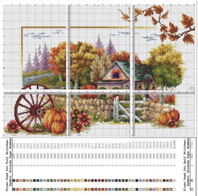 Вышиваем милые домики: часть 1