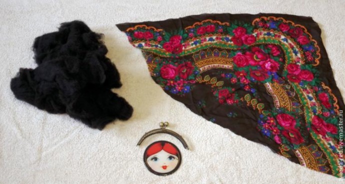 Мастер-класс по валянию сумки "Матрёнушка" с использованием платка: часть 1