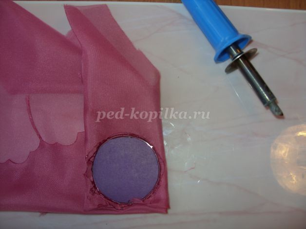 ​Цветок из шелка своими руками: часть 1