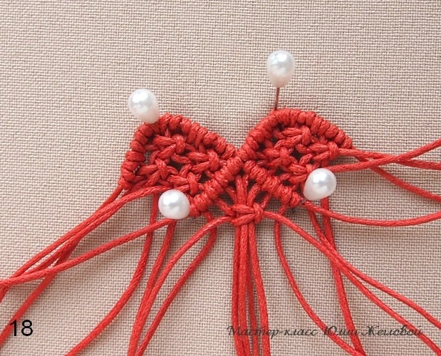 ​Плетёное сердечко в технике макраме: часть 2