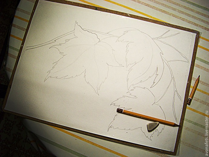 Осенний мастер-класс: акварель по-мокрому, часть 1