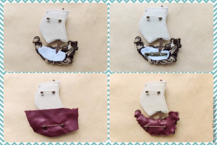 Создаем брошь "Парусник": часть 3