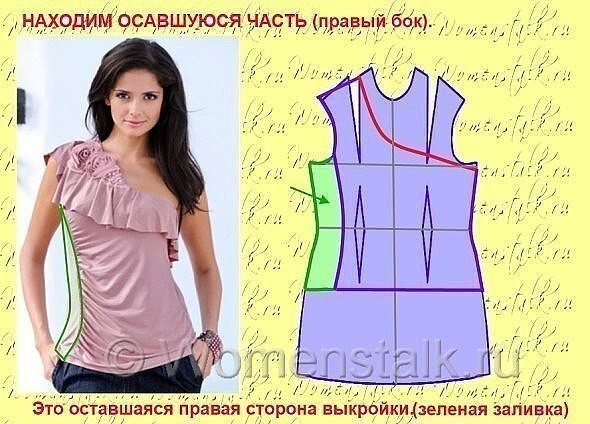 Шьем стильный асимметричный топ