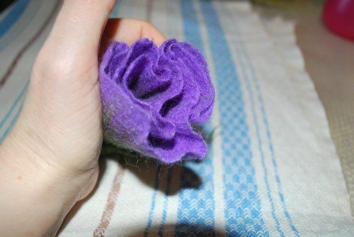 ​Мастер-класс по валянию цветка "Вьюнок": часть 5