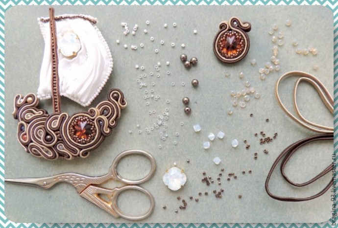 Создаем брошь "Парусник": часть 1