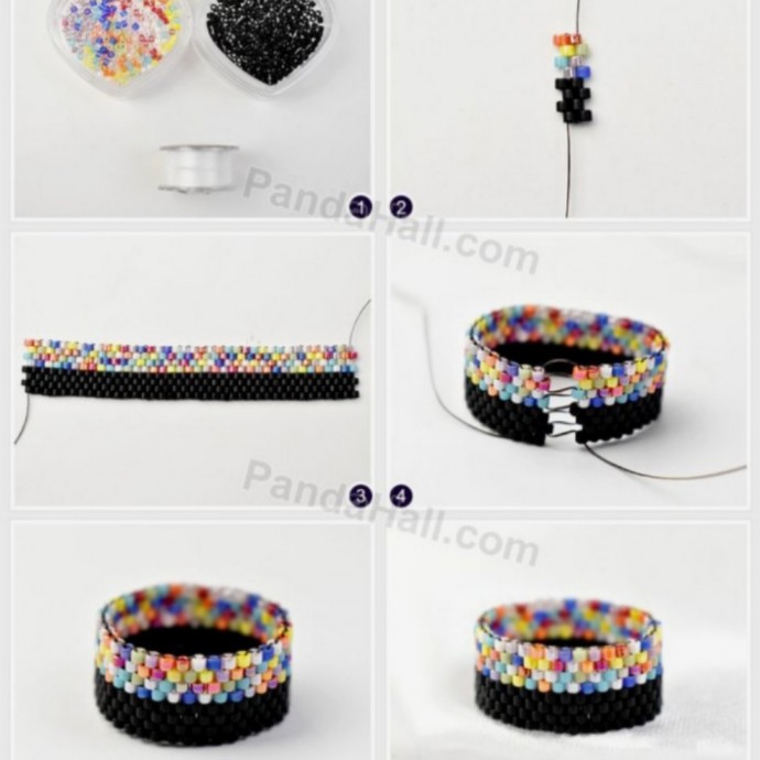 Техника плетения: мозаика, пейот