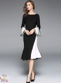 ​Идеи двухцветных платьев к новогодней вечеринке