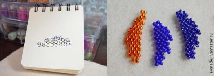 Вышиваем кулон с плетеными элементами