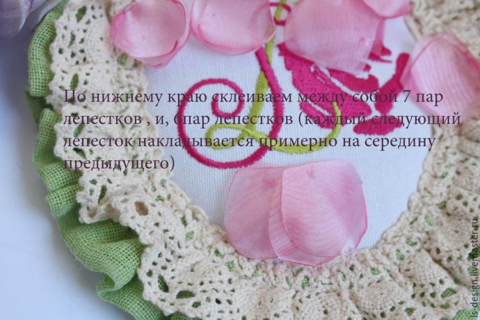 Мастер-класс: создаем нежный "Пион из вуали": часть 3