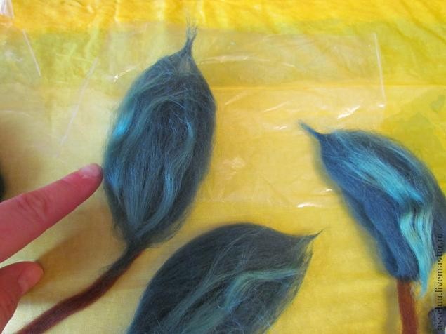 Валяние шарфа в технике нунофелтинг: часть 3