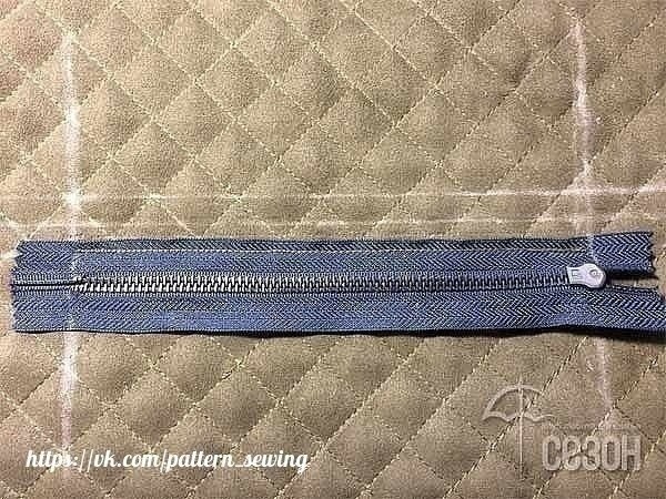 Карман с листочкой на молнии