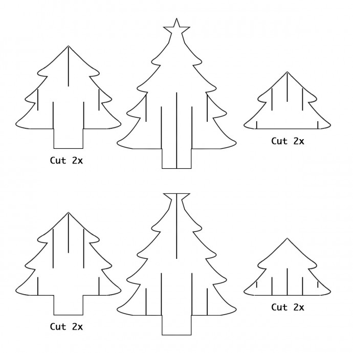 Объёмные ёлки