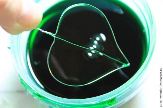 Заколка "Сирень" в технике витраль: часть 2