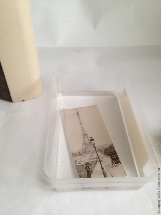 Декупаж с применением 2-шагового кракелюра: часть 1