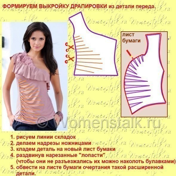 Шьем стильный асимметричный топ