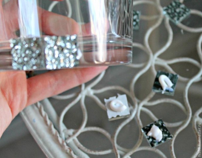 ​Декорируем стеклянные подсвечники мозаикой: часть 1